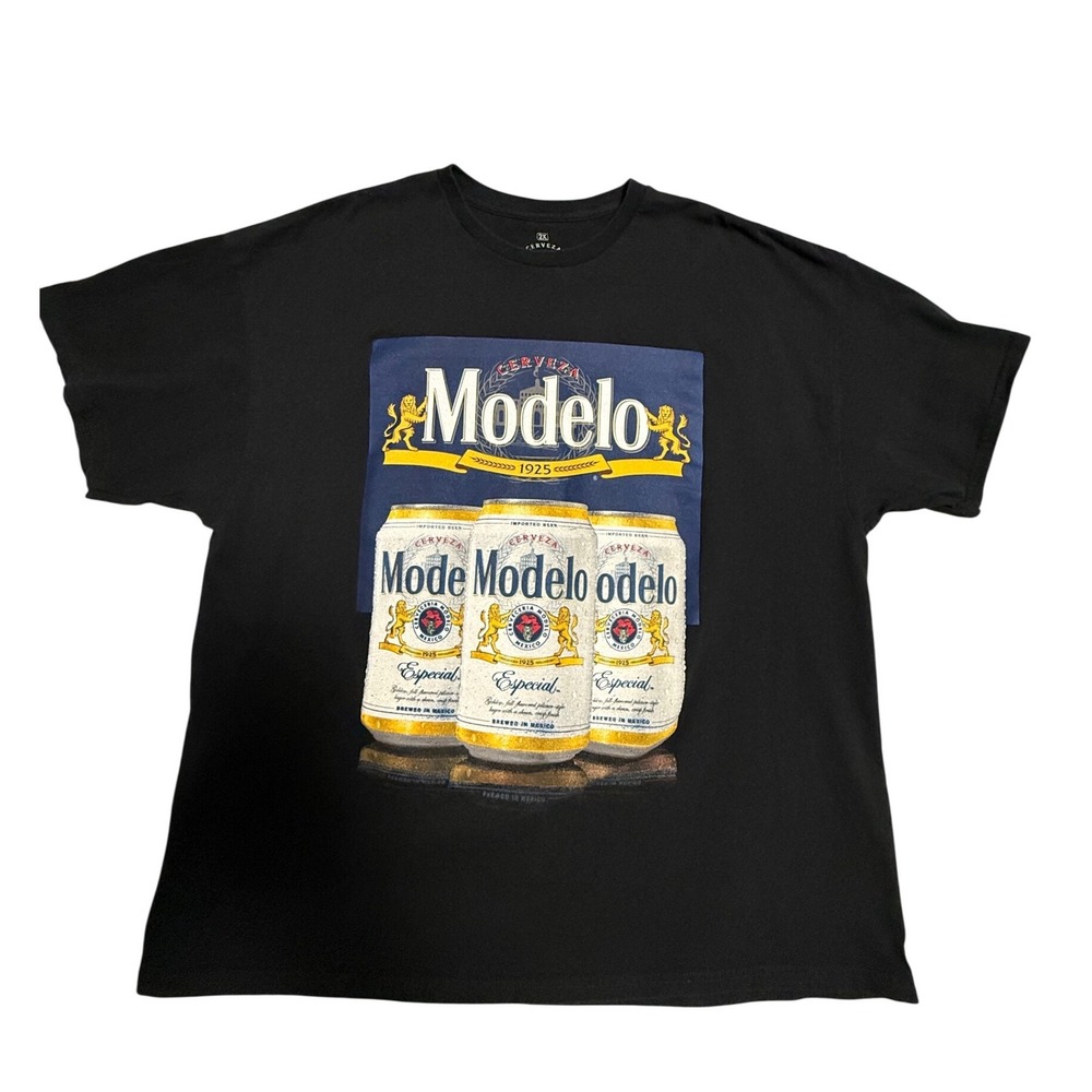 Modelo‎ Especial Beer Cans Black Graphic T Shirt Mens 2X Large